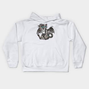 Chimera Cubs: Clouded Leopard (Silver) Kids Hoodie